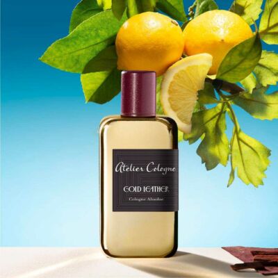 gold leather cologne